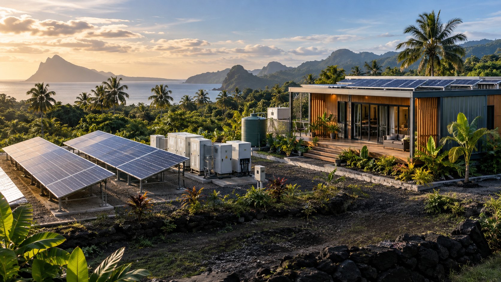 Energia solar, construção modular e infraestrutura integrada em ambiente tropical